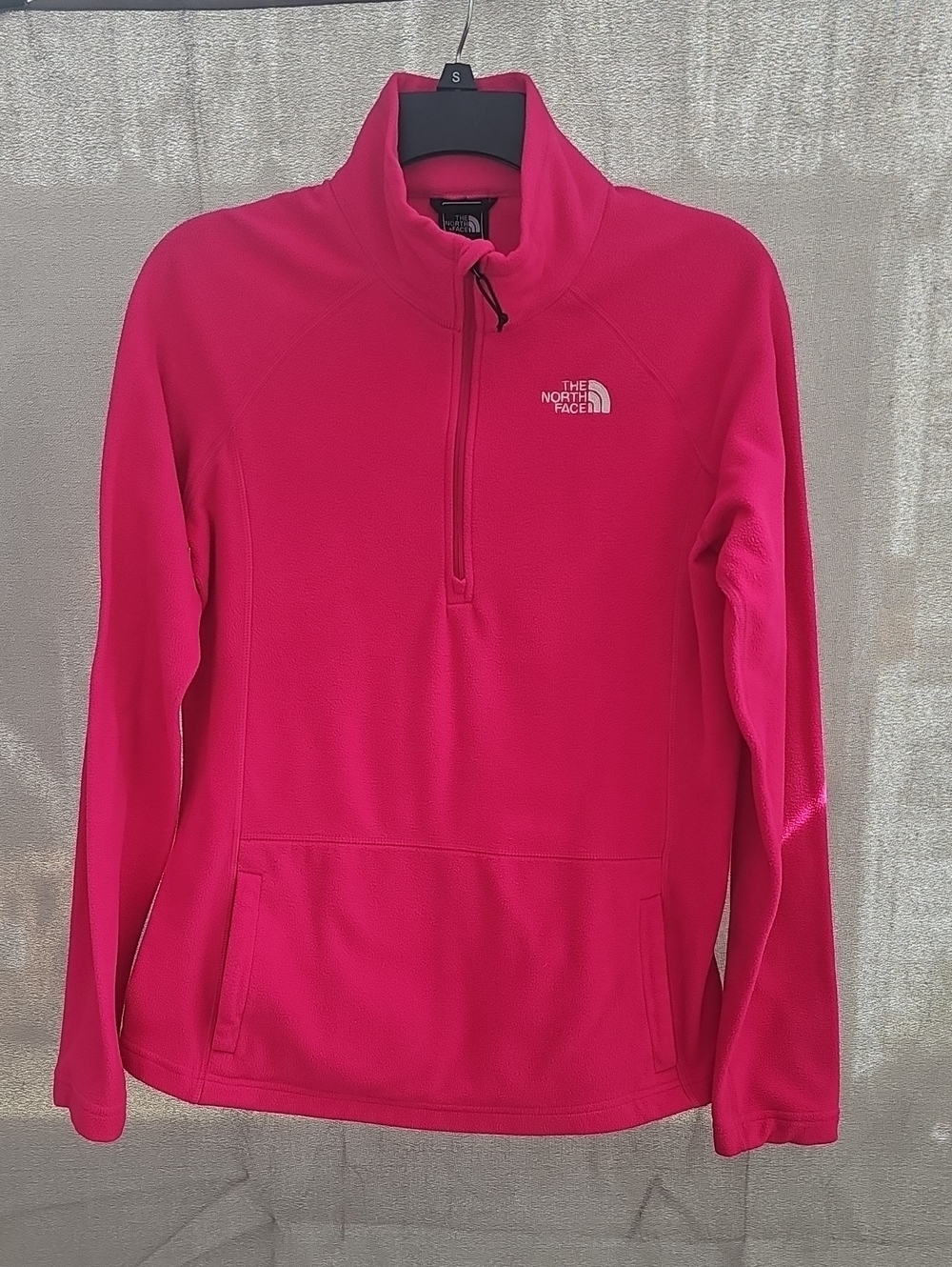 The North Face Women's Hot Pink Quarter-Zip Teddy Fleece Jacket